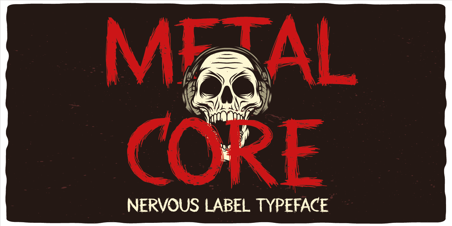 Пример шрифта Metal Core